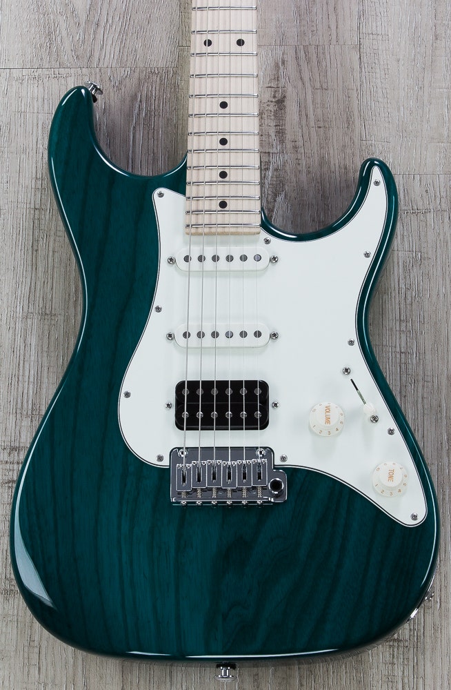 Suhr S2-SA-TTL Standard Pro S2, Swamp Ash, Electric Guitar - Trans Teal