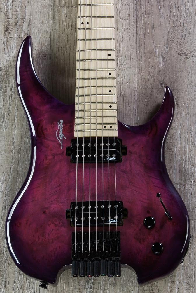 Legator GHB7 Ghost Bolt-On Standard Fret 7-String Electric Guitar - Purple Burst Burl