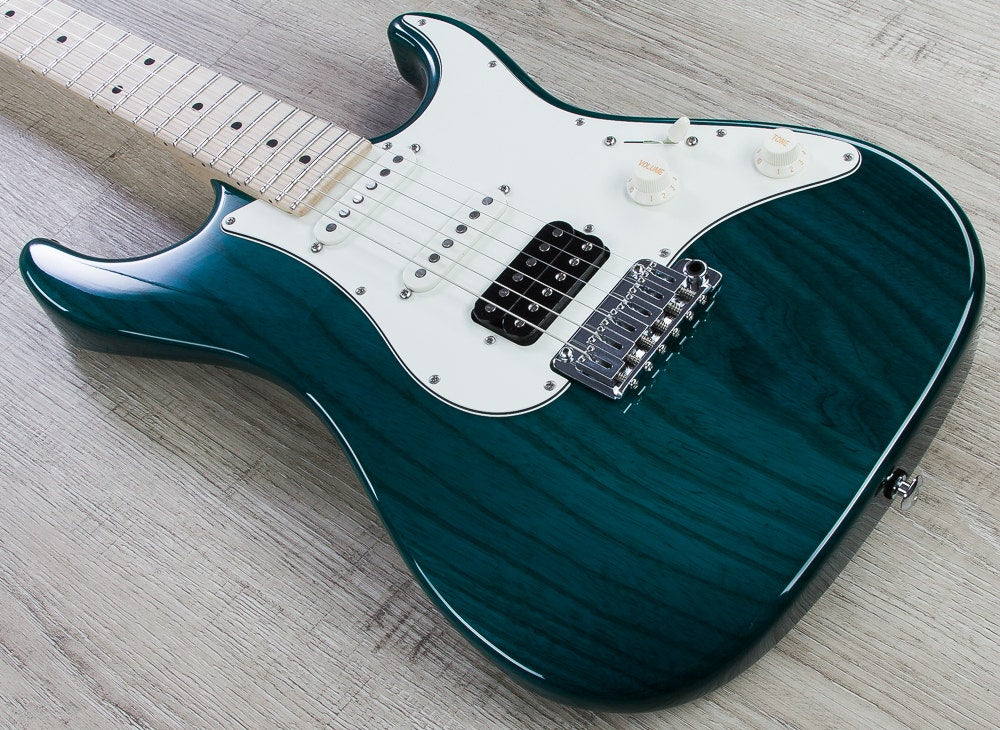 Suhr S2-SA-TTL Standard Pro S2, Swamp Ash, Electric Guitar - Trans Teal