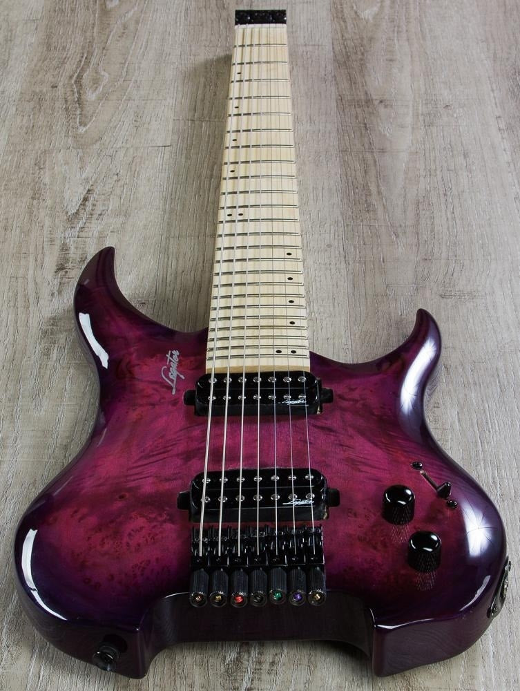 Legator GHB7 Ghost Bolt-On Standard Fret 7-String Electric Guitar - Purple Burst Burl