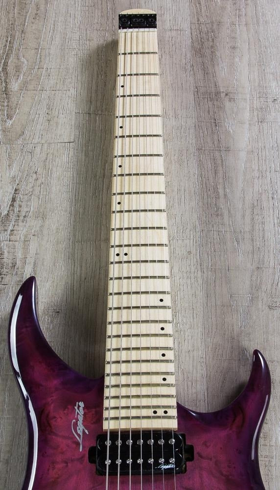 Legator GHB7 Ghost Bolt-On Standard Fret 7-String Electric Guitar - Purple Burst Burl