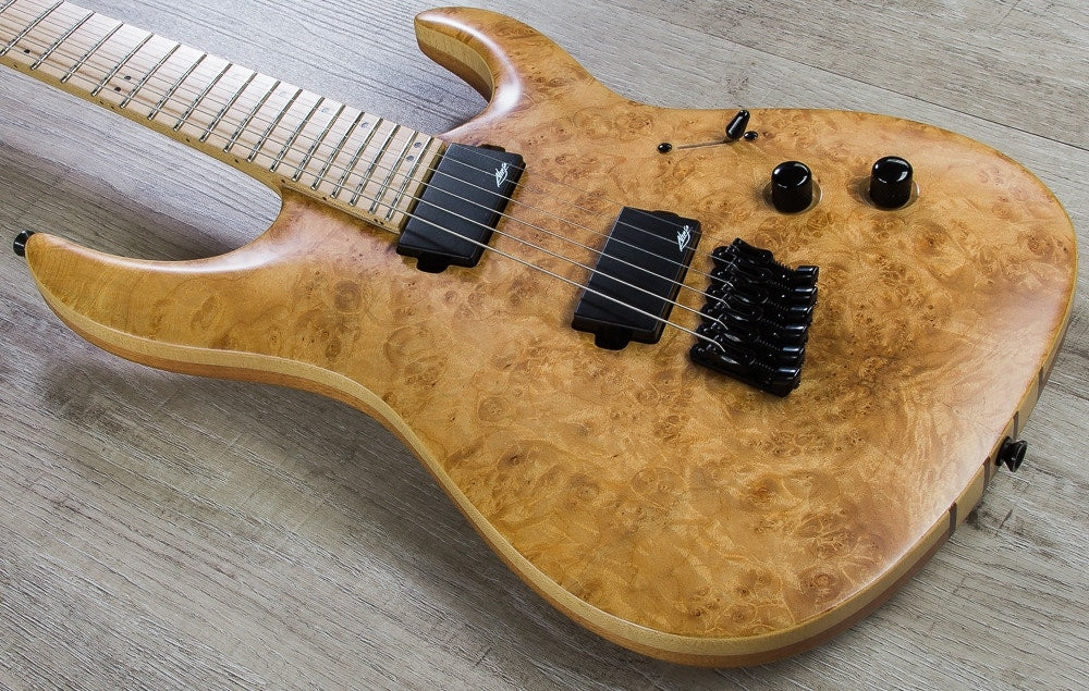 Legator Ninja R 300-Pro Fanned-Fret Electric Guitar - Natural Burl
