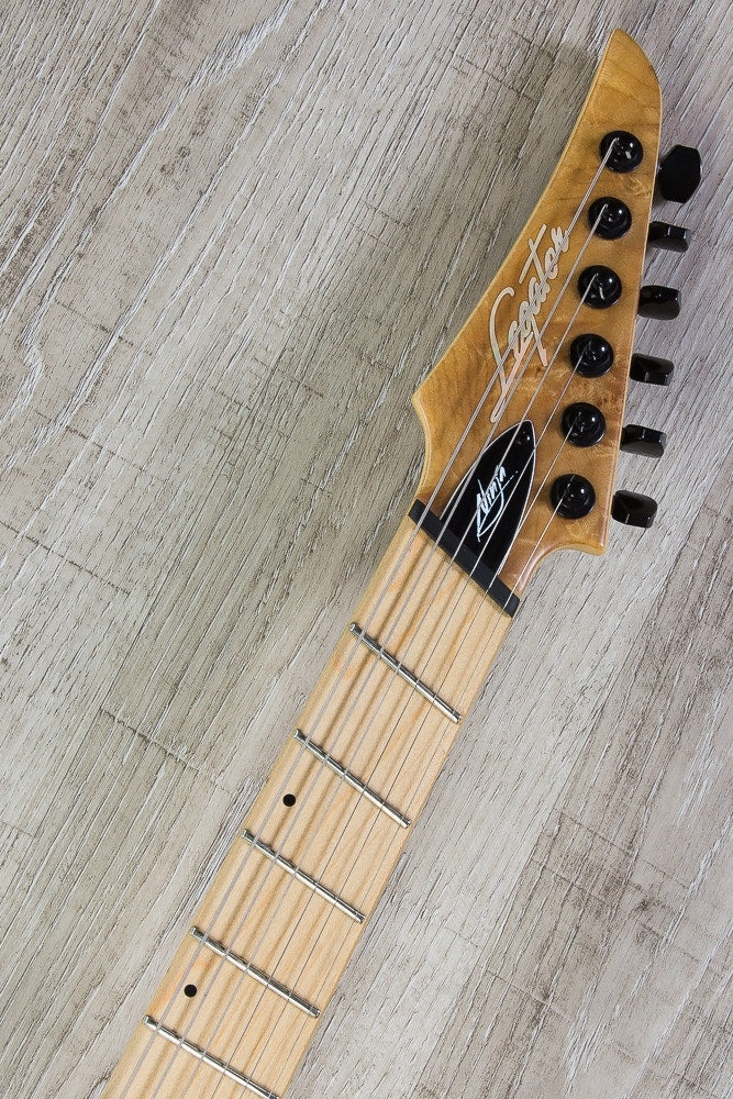 Legator Ninja R 300-Pro Fanned-Fret Electric Guitar - Natural Burl