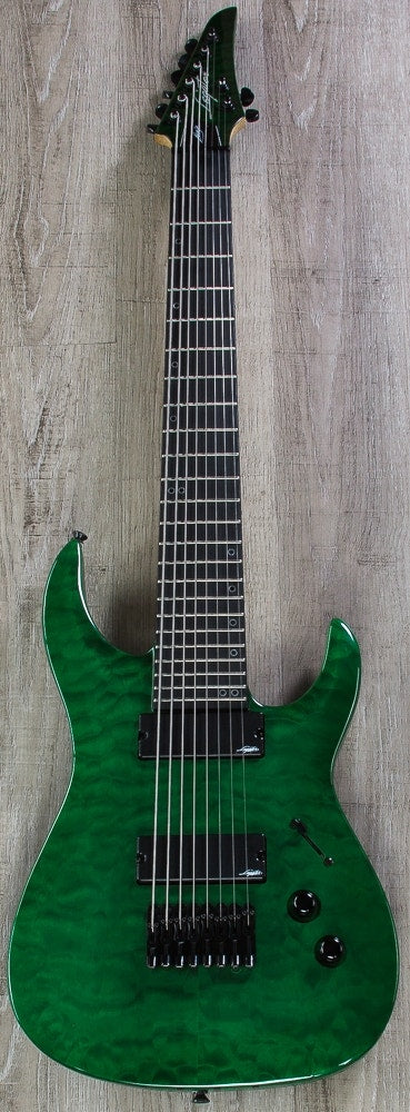 Legator Ninja 300-Pro 8-String Electric Guitar - Emerald Burst Quilted Maple