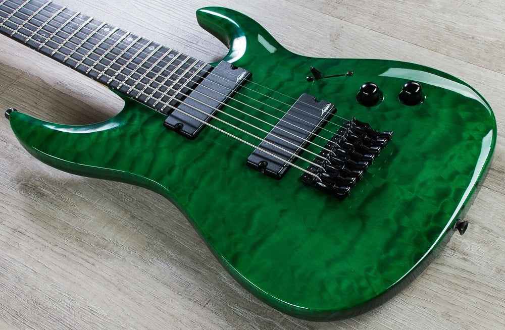 Legator Ninja 300-Pro 8-String Electric Guitar - Emerald Burst Quilted Maple