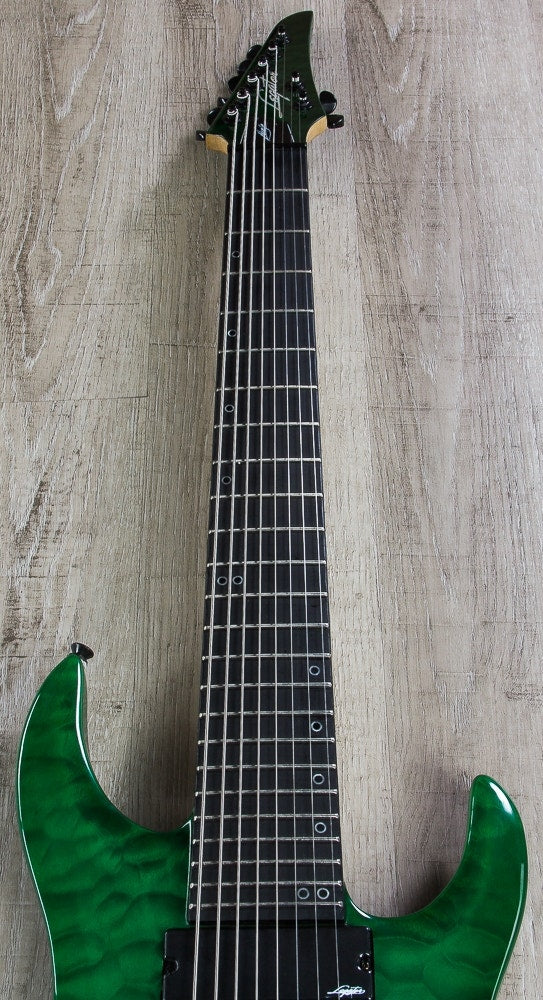 Legator Ninja 300-Pro 8-String Electric Guitar - Emerald Burst Quilted Maple