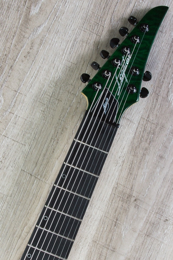 Legator Ninja 300-Pro 8-String Electric Guitar - Emerald Burst Quilted Maple