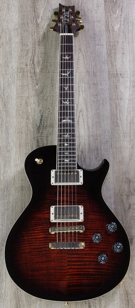 PRS Paul Reed Smith Singlecut 594 Electric Guitar, Flame Maple 10-Top, Pattern Vintage, Hard Case - Fire Red Burst