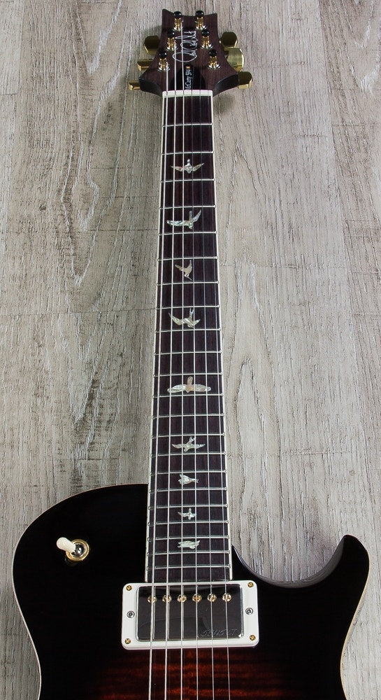 PRS Paul Reed Smith Singlecut 594 Electric Guitar, Flame Maple 10-Top, Pattern Vintage, Hard Case - Fire Red Burst
