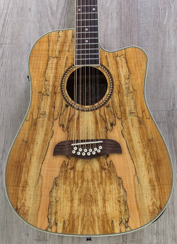 Oscar Schmidt OD312CE 12-String Acoustic-Electric Guitar - Spalted Maple Exclusive