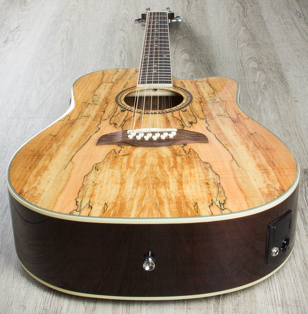 Oscar Schmidt OD312CE 12-String Acoustic-Electric Guitar - Spalted Maple Exclusive