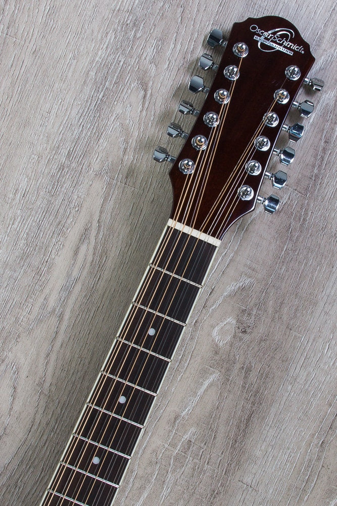 Oscar Schmidt OD312CE 12-String Acoustic-Electric Guitar - Spalted Maple Exclusive