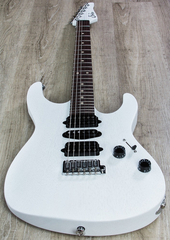 Suhr Modern Satin Electric Guitar, Indian Rosewood Fingerboard, HSH, Gotoh 510 Bridge, Gig Bag - White Satin