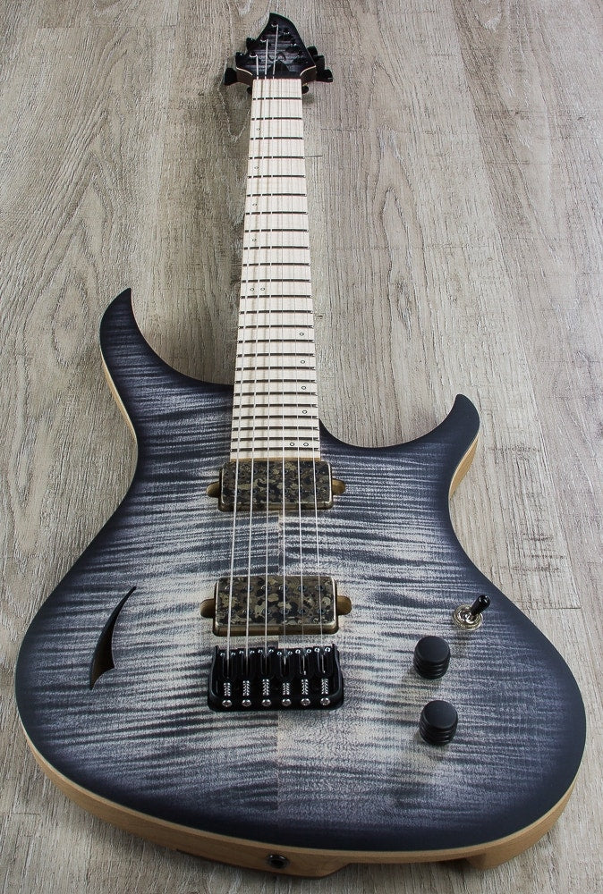 Skervesen 4AP Soul 6 Electric Guitar, Flamed Maple, Bare Knuckle Aftermath Pickups, Hiscox Case - Graphite Burst