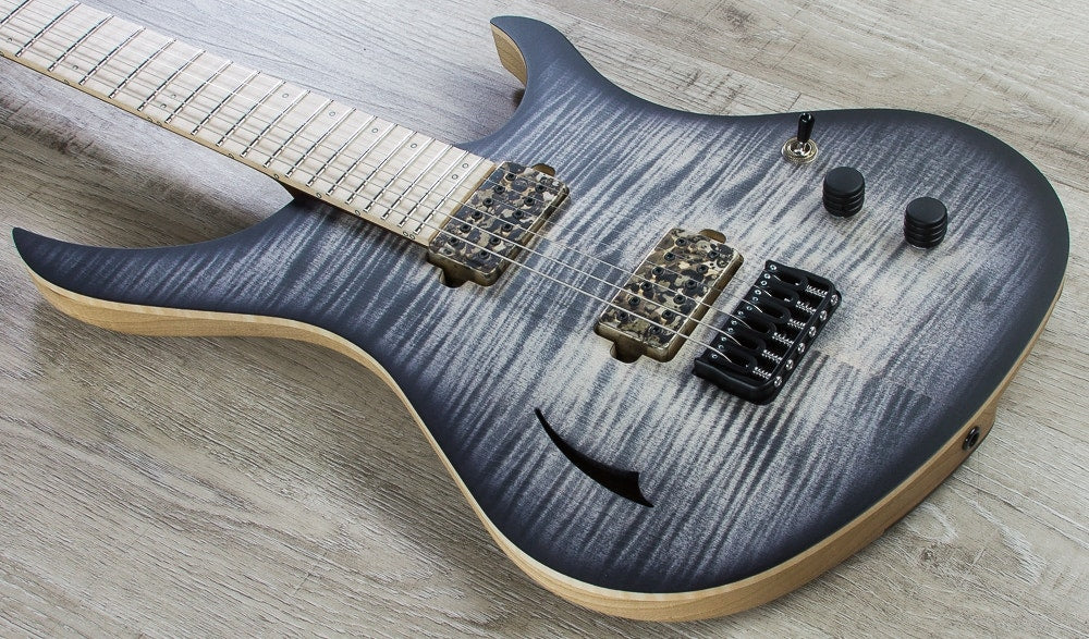 Skervesen 4AP Soul 6 Electric Guitar, Flamed Maple, Bare Knuckle Aftermath Pickups, Hiscox Case - Graphite Burst