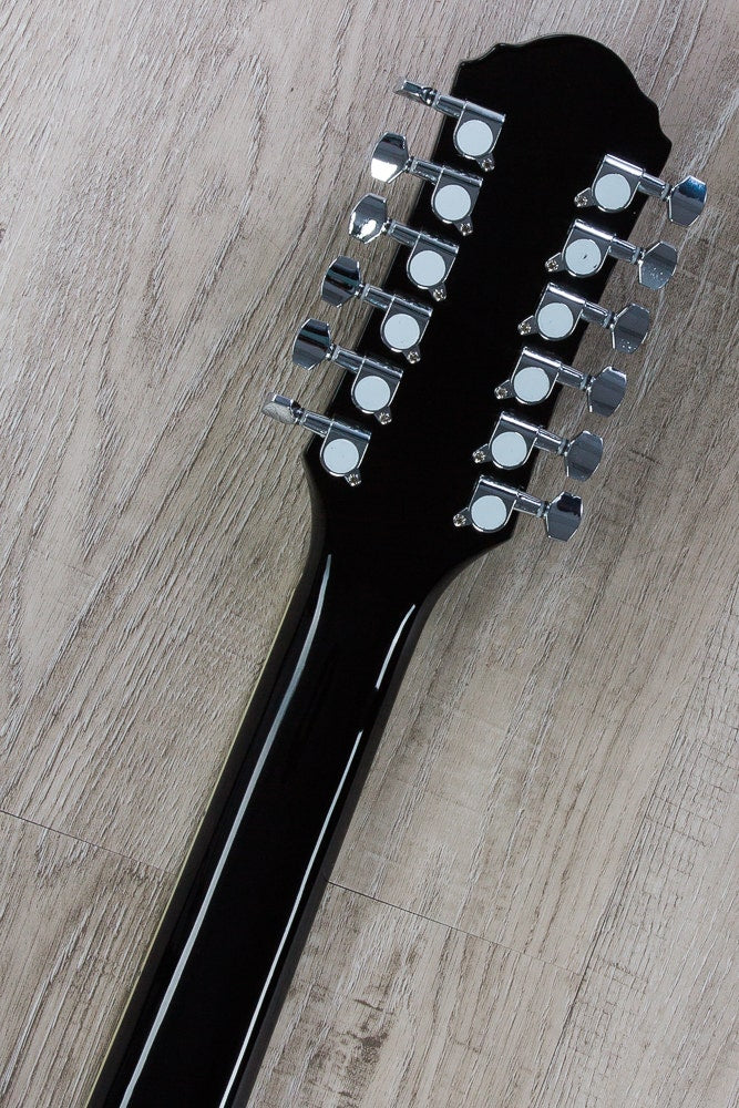 Oscar Schmidt OD312CE-BLH Left-Handed 12-String Cutaway Acoustic/Electric Dreadnought Guitar - Black