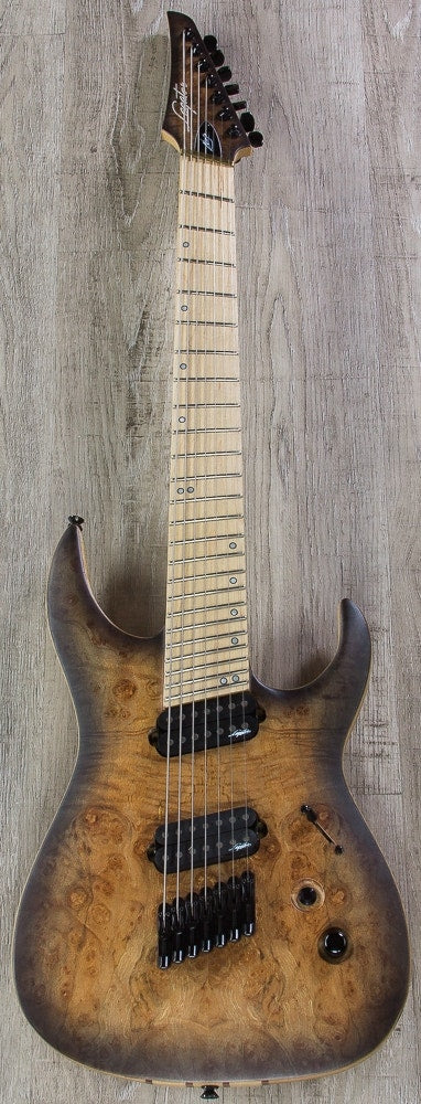 Legator NOD7 Ninja Overdrive 300-PRO 7-String Electric Guitar, Maple Fingerboard - Jupiter Burst Burl