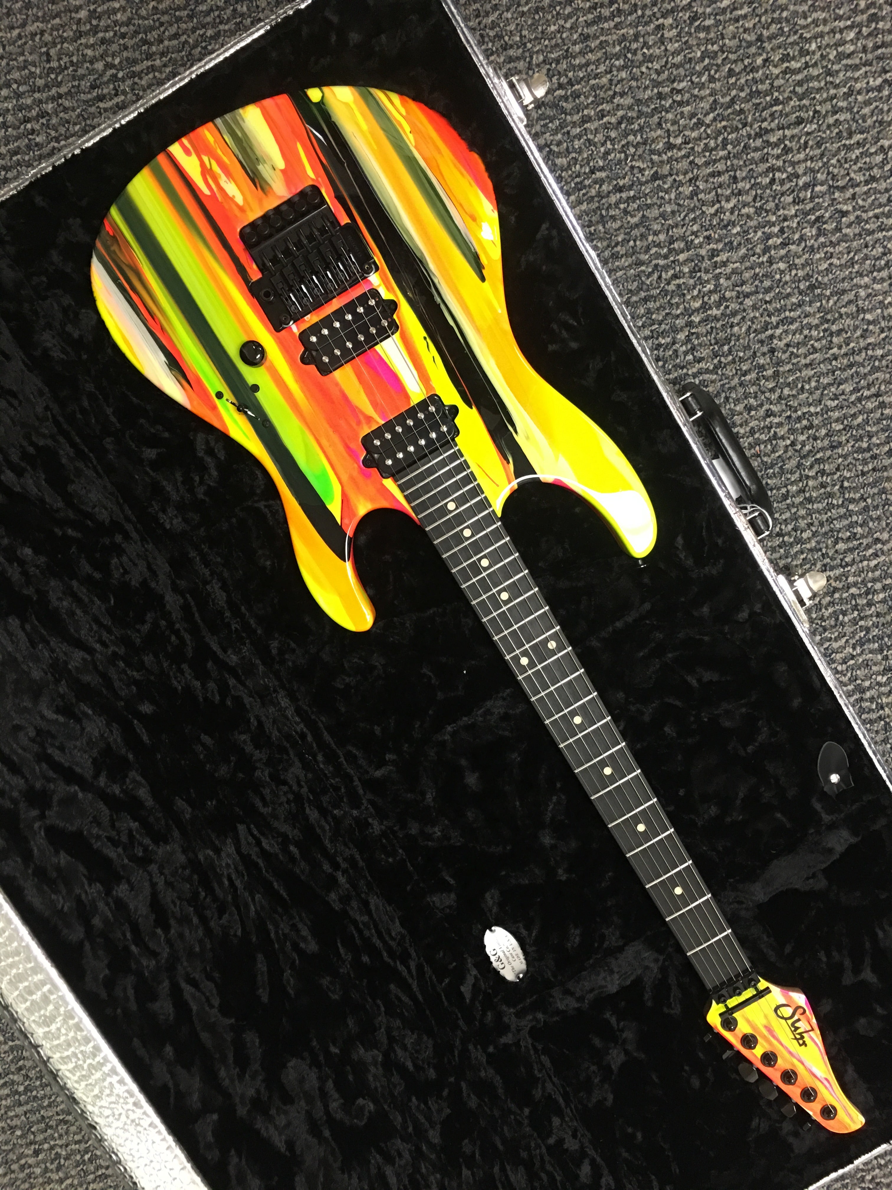 Suhr 80's Shred MKII Ebony Fingerboard Electric Guitar with Hard Case - Drip Finish (JST6V4Q)