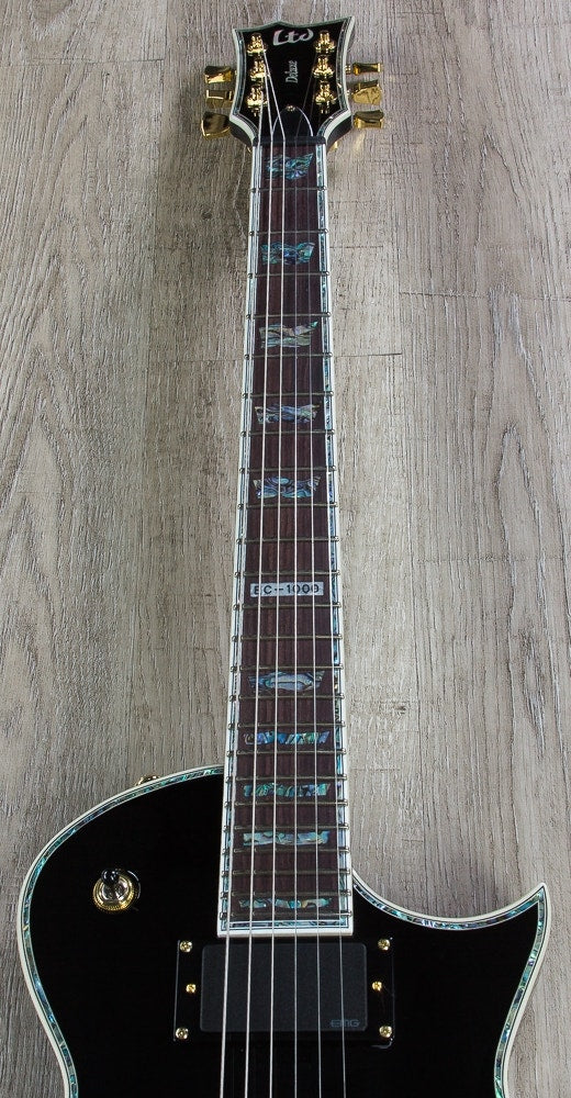 ESP LTD EC-1000 Electric Guitar, Rosewood Fingerboard, EMG Pickups - Black