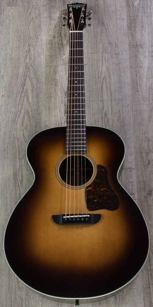 Washburn RSG200SWVSK Revival Solo Deluxe Acoustic Guitar with Hardshell Case - 39 Vintage Sunburst
