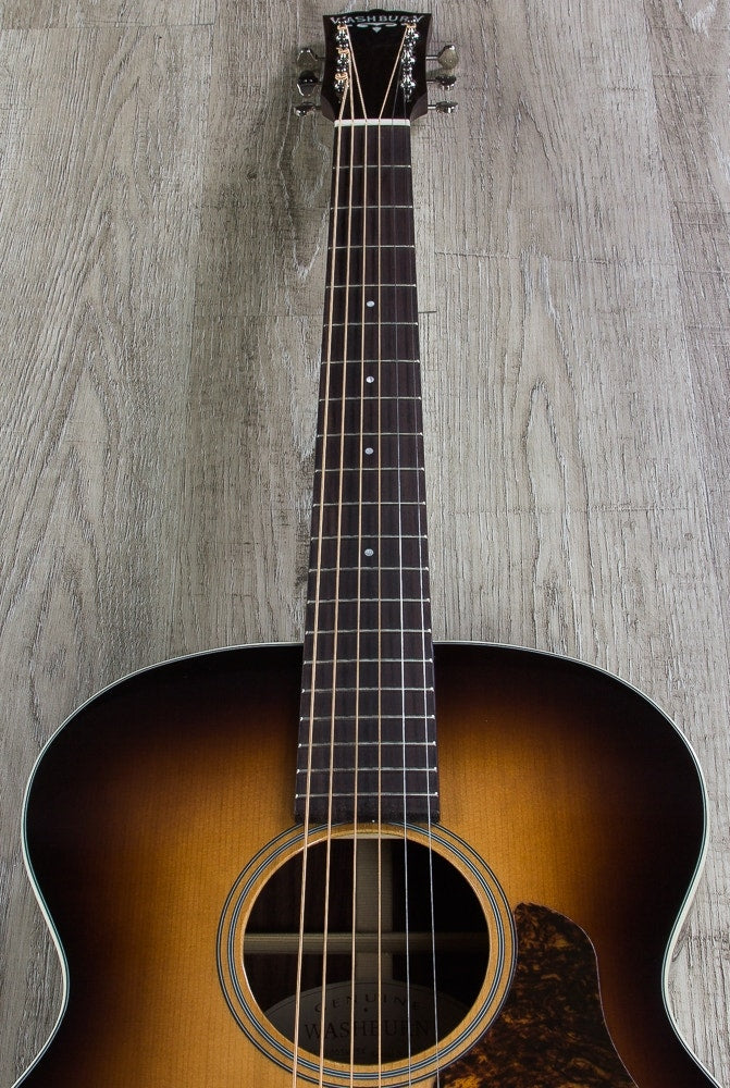 Washburn RSG200SWVSK Revival Solo Deluxe Acoustic Guitar with Hardshell Case - 39 Vintage Sunburst