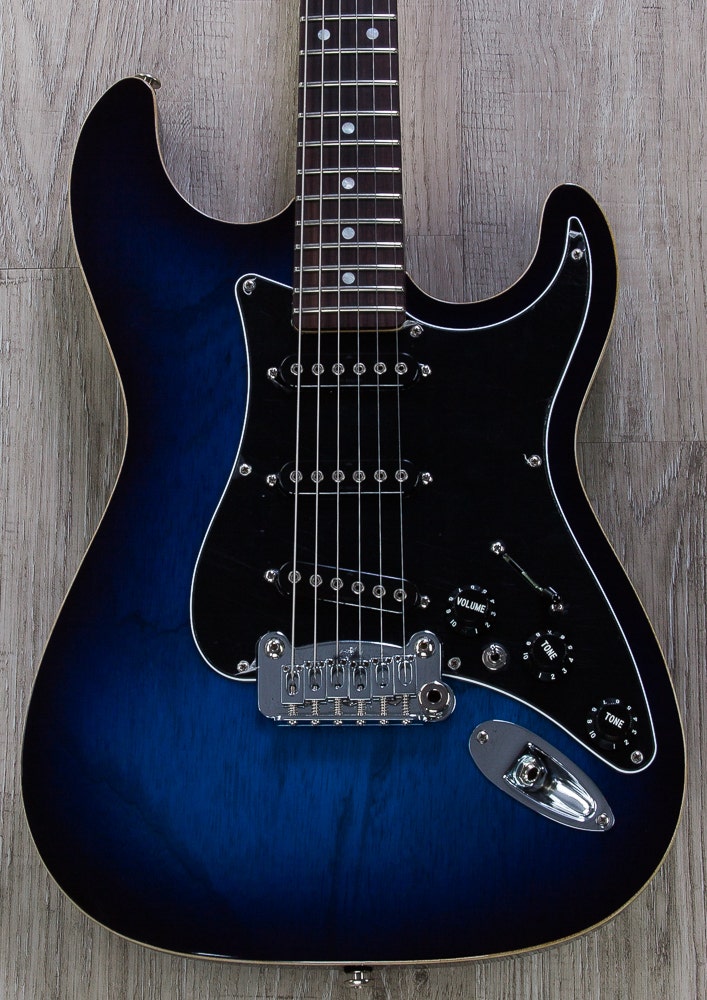 G&L USA S-500 Electric Guitar, Rosewood Fingerboard, Hard Case - Blueburst