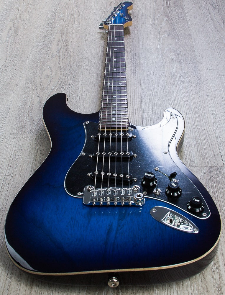 G&L USA S-500 Electric Guitar, Rosewood Fingerboard, Hard Case - Blueburst