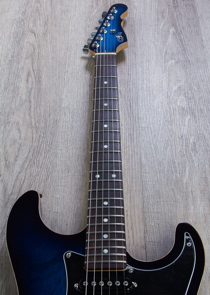 G&L USA S-500 Electric Guitar, Rosewood Fingerboard, Hard Case - Blueburst