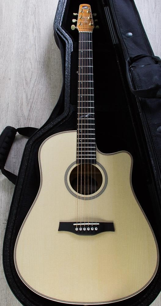 Seagull Artist Cameo Cutaway Element Acoustic-Electric Guitar with Deluxe TRIC Case - Natural Satin