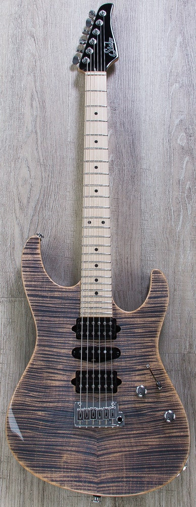Suhr Modern Pro Electric Guitar, Maple FIngerboard, Gotoh 510 Bridge - Transparent Blue Denim/Slate (JS2K5K)