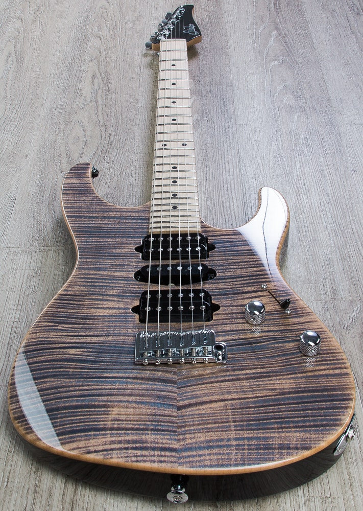 Suhr Modern Pro Electric Guitar, Maple FIngerboard, Gotoh 510 Bridge - Transparent Blue Denim/Slate (JS2K5K)