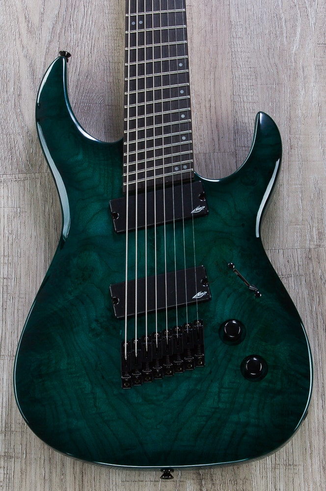 Legator Ninja R 200-SE Fanned Fret 8-String Electric Guitar - Teal Burl