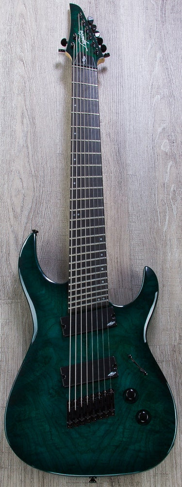Legator Ninja R 200-SE Fanned Fret 8-String Electric Guitar - Teal Burl
