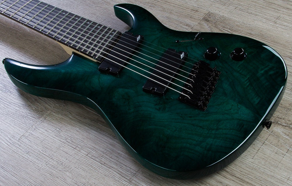 Legator Ninja R 200-SE Fanned Fret 8-String Electric Guitar - Teal Burl