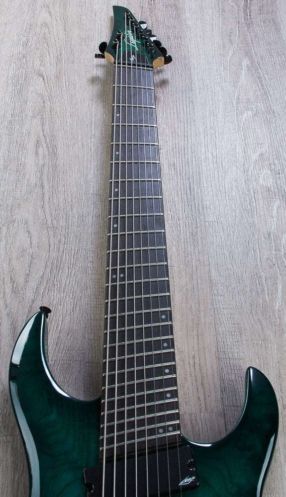 Legator Ninja R 200-SE Fanned Fret 8-String Electric Guitar - Teal Burl