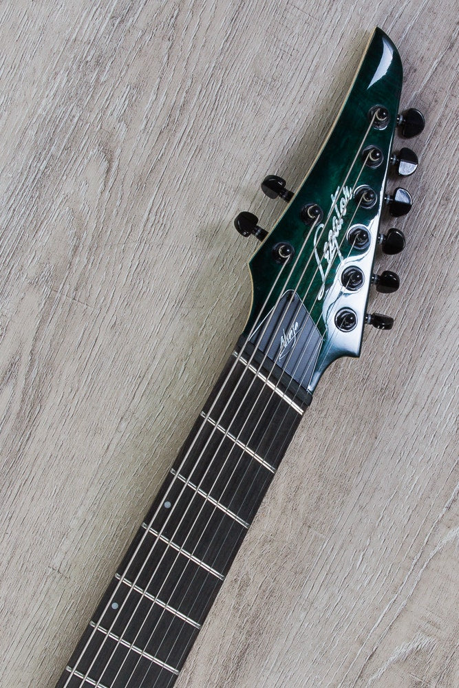 Legator Ninja R 200-SE Fanned Fret 8-String Electric Guitar - Teal Burl