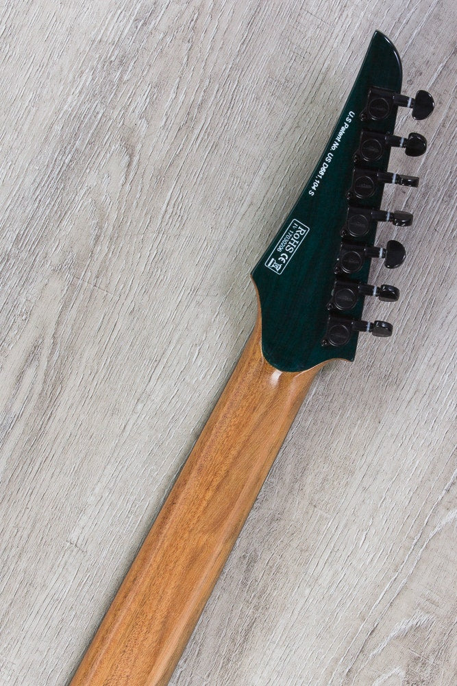 Legator Ninja 200-SE 7-String Electric Guitar, Quilt Maple Top - Aqua Burst