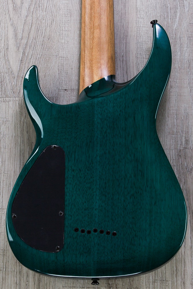 Legator Ninja 200-SE 7-String Electric Guitar, Quilt Maple Top - Aqua Burst