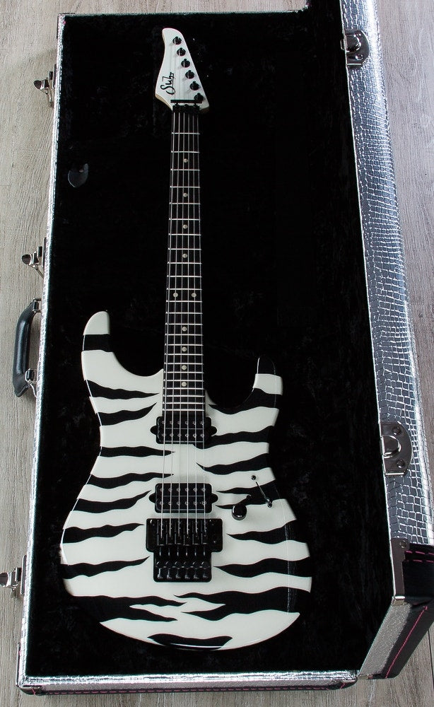 Suhr 80's Shred MKII Electric Guitar, Ebony Fingerboard, Hard Case - Tiger Stripe (JS3U0L)