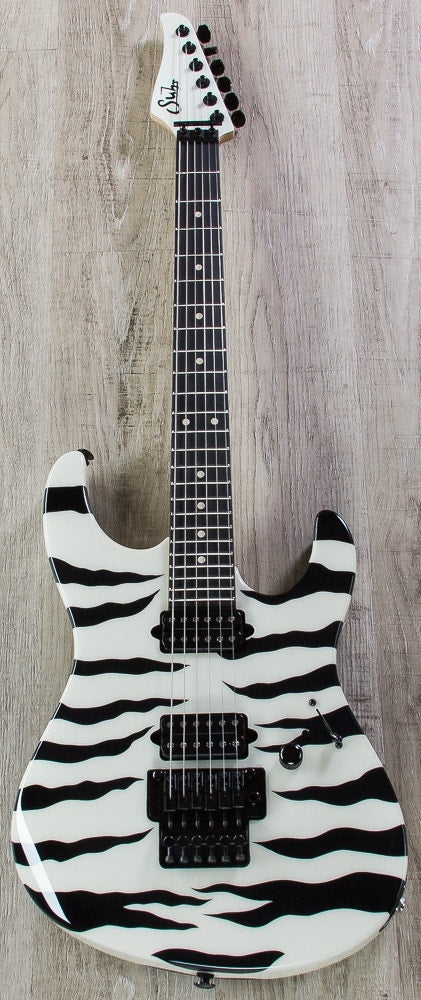 Suhr 80's Shred MKII Electric Guitar, Ebony Fingerboard, Hard Case - Tiger Stripe (JS3U0L)