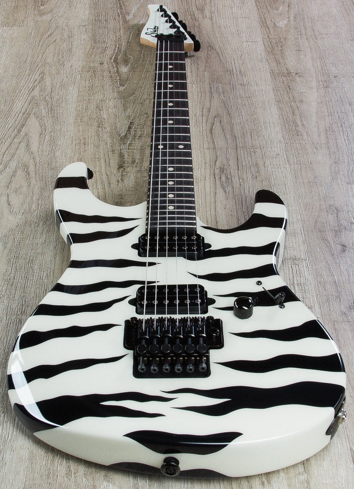 Suhr 80's Shred MKII Electric Guitar, Ebony Fingerboard, Hard Case - Tiger Stripe (JS3U0L)