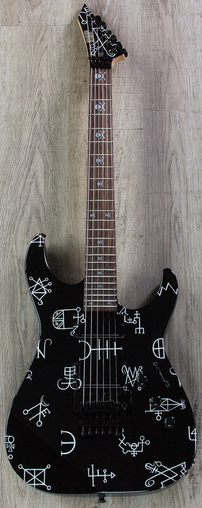 ESP Kirk Hammett Demonology Electric Guitar, Rosewood Fingerboard, Floyd Rose Tremolo, Hard Case - Black