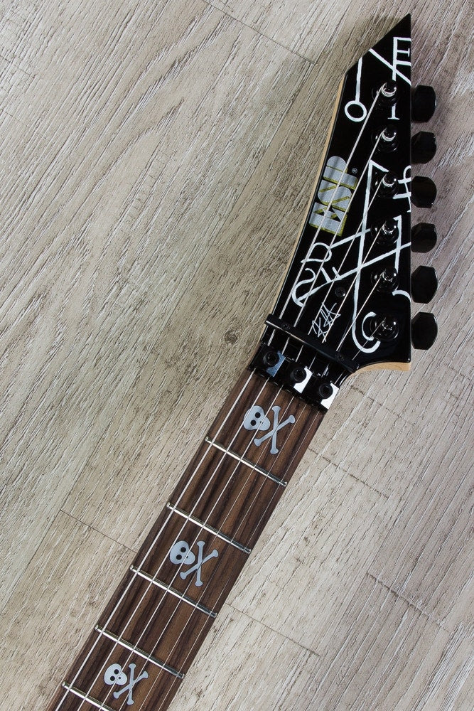 ESP Kirk Hammett Demonology Electric Guitar, Rosewood Fingerboard, Floyd Rose Tremolo, Hard Case - Black