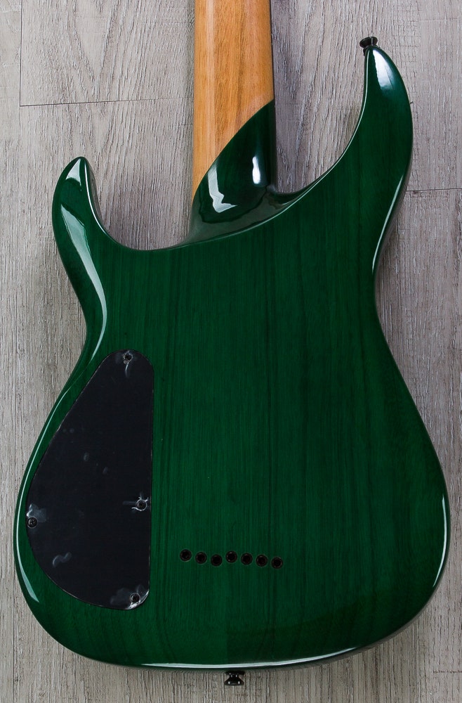 Legator Ninja 200-SE 7-String Electric Guitar, Rosewood Fingerboard - Emerald, Quilt Maple Top