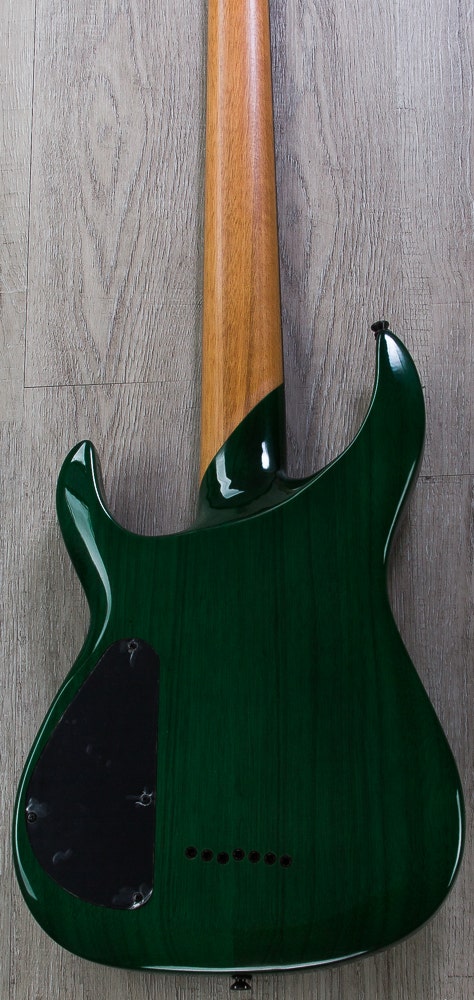 Legator Ninja 200-SE 7-String Electric Guitar, Rosewood Fingerboard - Emerald, Quilt Maple Top