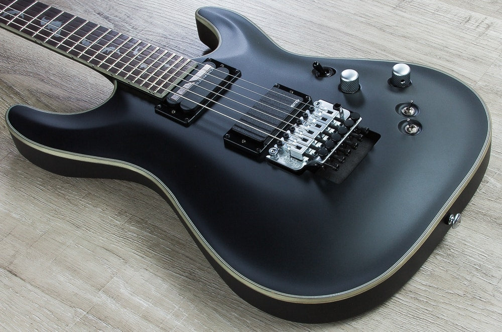 Schecter Damien Platinum-6 FR S Floyd Rose Sustainiac Electric Guitar - Satin Black