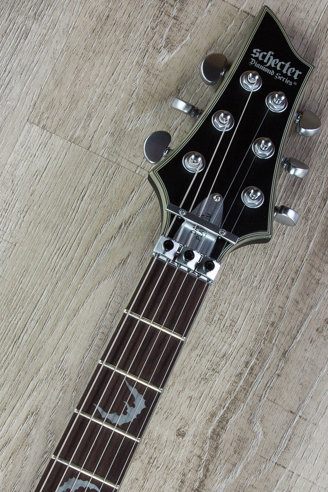 Schecter Damien Platinum-6 FR S Floyd Rose Sustainiac Electric Guitar - Satin Black