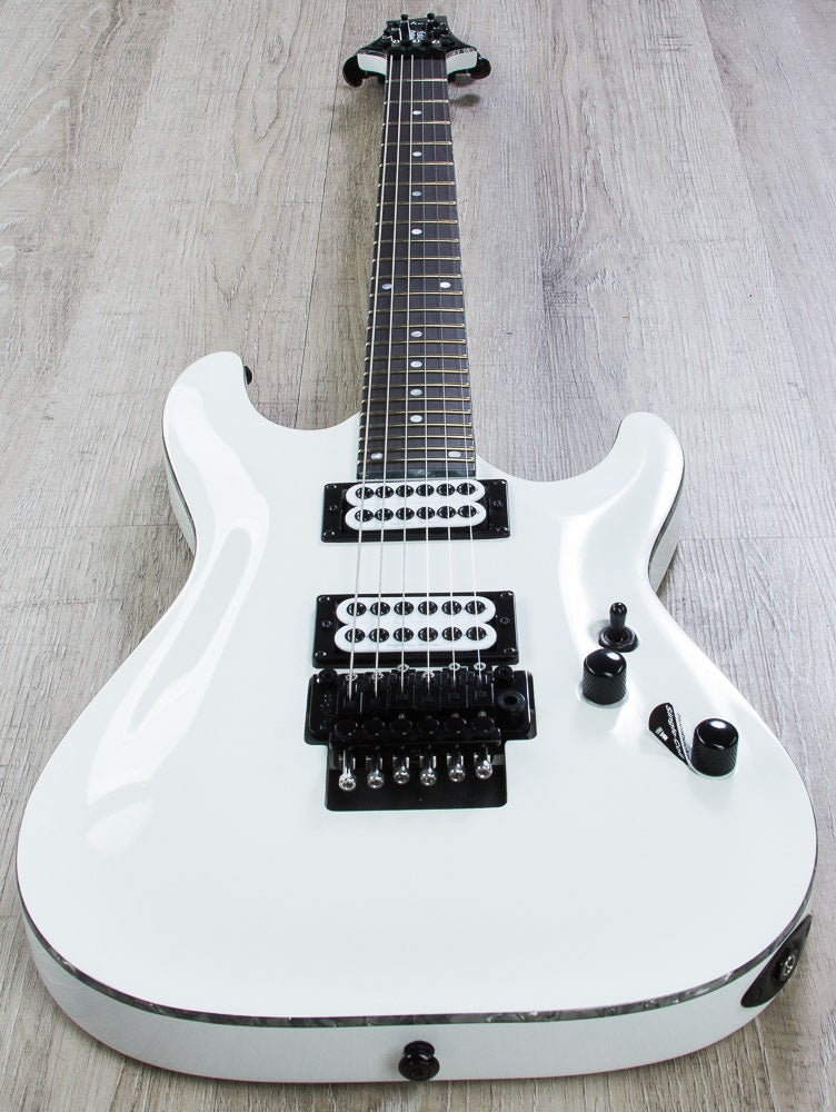 Schecter C-1 FR "City Of Evil" Electric Guitar with Seymour Duncan Pickups - Gloss White