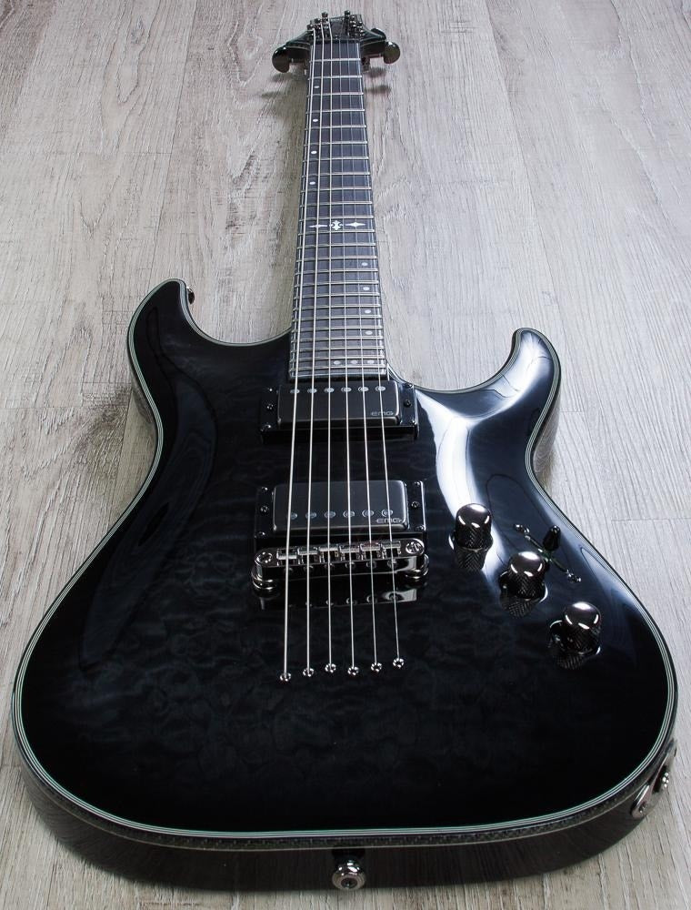 Schecter Hellraiser Hybrid C-1 Electric Guitar - Trans Black Burst