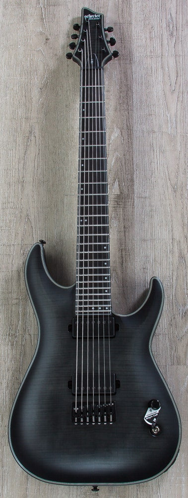 Schecter Keith Merrow KM-7 Signature 7-String Electric Guitar in Trans Black Burst Satin Finish